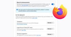 Firefox’ta Yapay Zeka Özelliklerini Kapatma Seçeneği